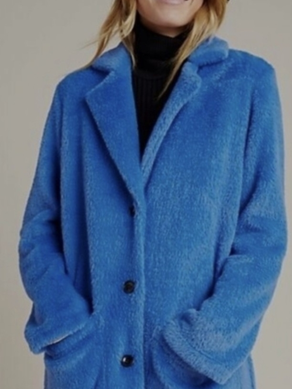 Sanctuary Electric Blue Teddy Coat - Picture 2 of 12